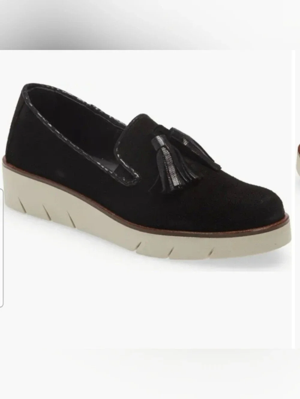 The FLEXX Shoes Traveler Too Black Suede Loafer Tassels Size 10